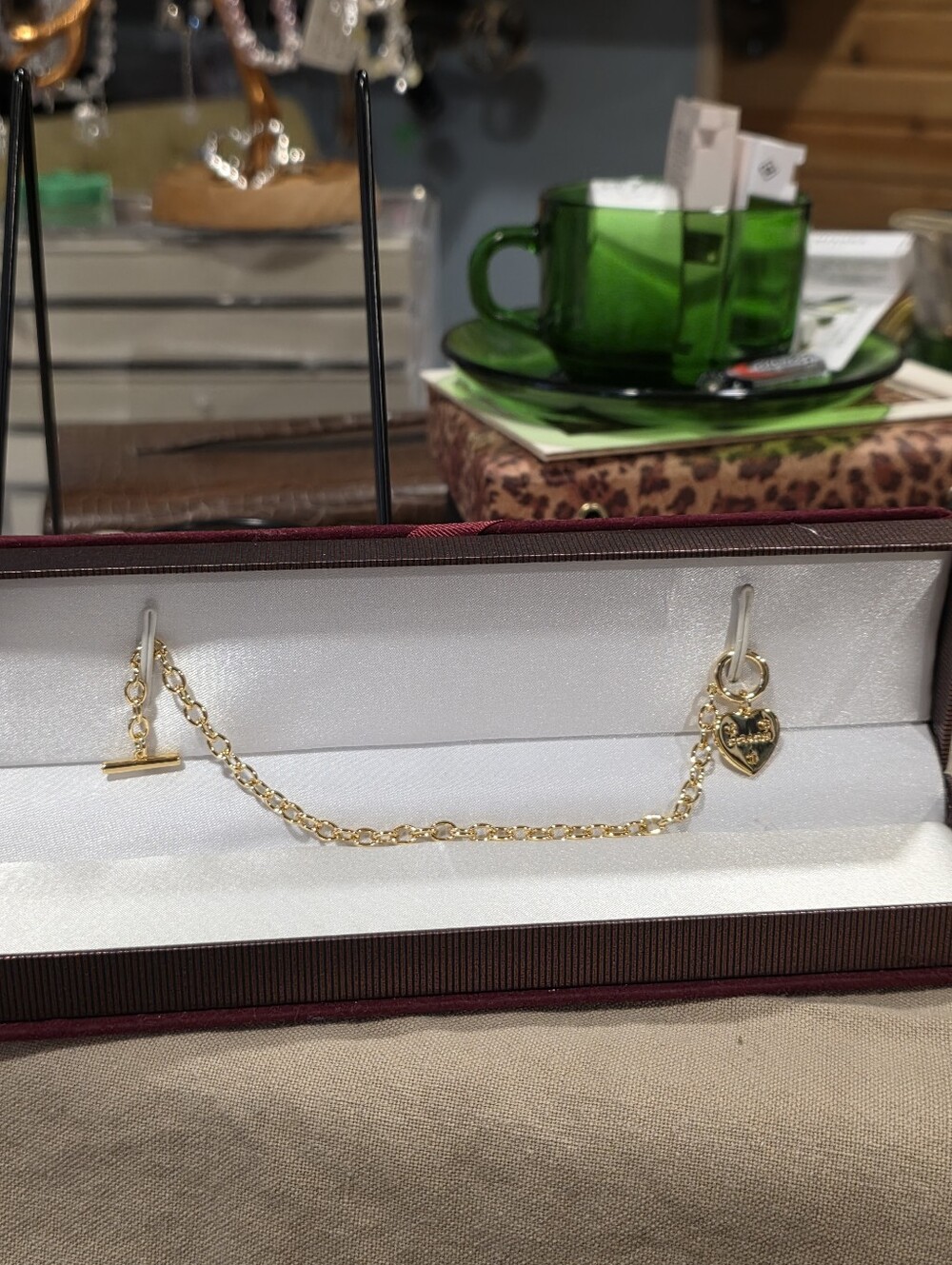 Coach Gold Heart Charm Chain Bracelet - Picture 9 of 9